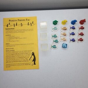 Penguin Freeze Tag Board Game Replacement University Games 1991 13 Fish 4 Pegs